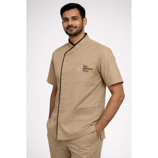 Hangerage Beige Male Staff Uniform Set – Polycotton Shirt &  Pant | Size (S-2XL)
