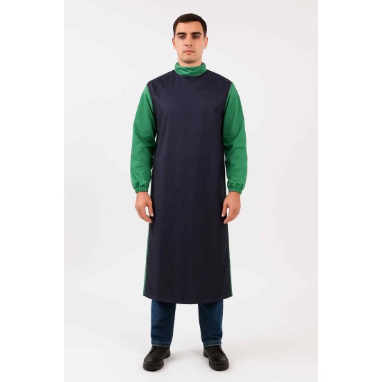 Full Tafta Surgeon Gown – Full Sleeves with Elasticated Cuffs | Medical OT Protective Wear | Free Size