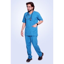 Hangerage Doctor Scrub Suit Teel Blue _Half Sleeves -Unisex