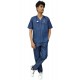 Hangerage Doctor Scrub Suit | Denim Scrub Suit | 4-Pockets Scrub Suit | Half Sleeves | V Neck | Unisex | 