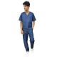 Hangerage Doctor Scrub Suit | Denim Scrub Suit | 4-Pockets Scrub Suit | Half Sleeves | V Neck | Unisex | 