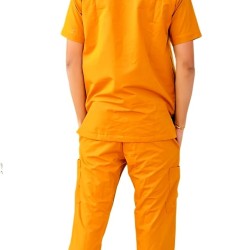 Hangerage Doctor Scrub Suit | Rust Color | 4-Pockets Scrub Suit | Half Sleeves | V Neck  | Unisex