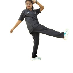 DOCTOR SCRUB SUIT -  BLACK COLOR | V  NECK | UNISEX PATTERN 