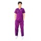 Hangerage Doctor Scrub Suit | Wine Color | 4-Pockets Scrub Suit | Half Sleeves | V Neck | Unisex