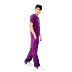 Hangerage Doctor Scrub Suit | Wine Color | 4-Pockets Scrub Suit | Half Sleeves | V Neck | Unisex