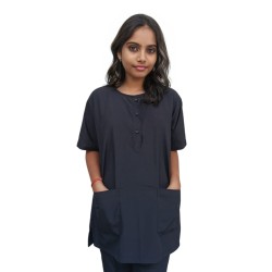  Hangerage Scrub Suit | Unisex | Stylish, Comfortable | Black Color | Ideal For Health care Professionals | Sizes S - XXL