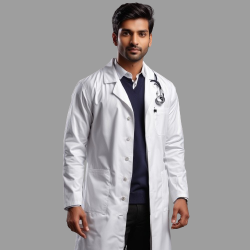  Hangerage Male  Doctor Coat | Unisex | Stylish, Comfortable | Full Sleeves | Ideal For Health care Professionals | Sizes S - XXL