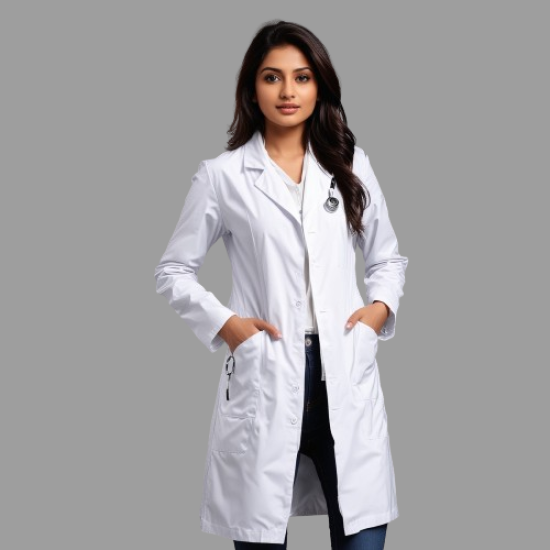 Hangerage Female  Doctor Coat | Unisex | Stylish, Comfortable | Full Sleeves | Ideal For Health care Professionals | Sizes S - XXL