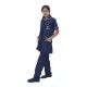 Hangerage Staff Dress || Unisex | Polycotton, Stylish, Comfortable | Half Sleeves | Style with White Pipine | Ideal For Health care Professionals | Color (Navy Blue) Sizes S - XXL