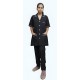 Hangerage Staff Dress || Unisex | Polycotton, Stylish, Comfortable | Half Sleeves | Style with White Pipine | Ideal For Health care Professionals | Color (Black) Sizes XS - XXXL