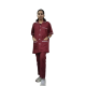 Hangerage Staff Dress || Unisex | Polycotton, Stylish, Comfortable | Half Sleeves | Style with White Pipine | Ideal For Health care Professionals | Color (Maroon) Sizes S - XXL