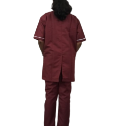 Hangerage Staff Dress || Unisex | Polycotton, Stylish, Comfortable | Half Sleeves | Style with White Pipine | Ideal For Health care Professionals | Color (Maroon) Sizes S - XXL