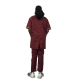 Hangerage Staff Dress || Unisex | Polycotton, Stylish, Comfortable | Half Sleeves | Style with White Pipine | Ideal For Health care Professionals | Color (Maroon) Sizes S - XXL