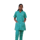 Hangerage Staff Dress || Unisex | Polycotton, Stylish, Comfortable | Half Sleeves | Style with White Pipine | Ideal For Health care Professionals | Color (Medical Green) Sizes S - XXL