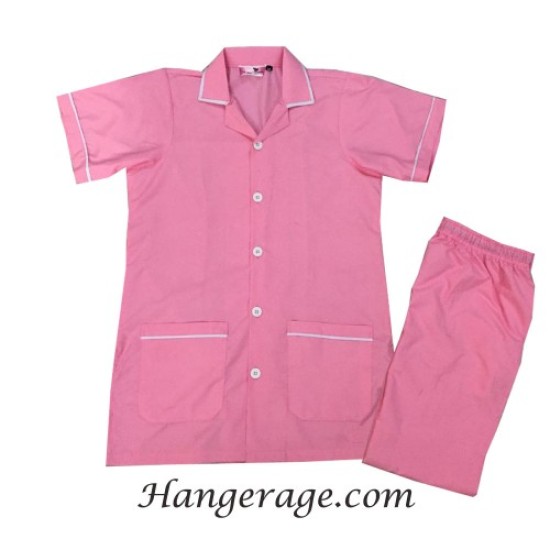 NURSING UNIFORM- PINK COLOUR ,POLYSTER/COTTON FABRIC