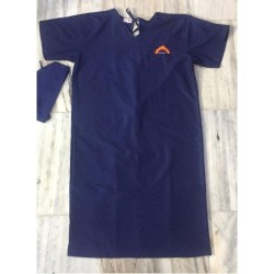 UNISEX PATIENT GOWN WITH BACK TIES (NAVY BLUE)
