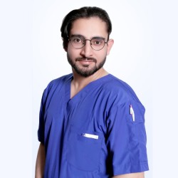 Hangerage Male Scrub Suits | V Neck | Polycotton, Stylish, Comfortable | Half Sleeves | Ideal For Health care Professionals | Color ( Royal Blue ) | Sizes S-2XL
