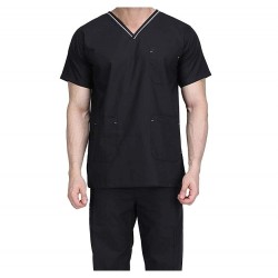  Hangerage Black Scrub Suit | Unisex | Stylish, Comfortable | Half  Sleeves | Ideal For Health care Professionals | Sizes S - XXL