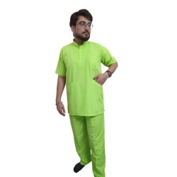 Hangerage Scrub Set (Lemon Green)_ Half Sleeves _Unisex