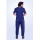 Hangerage Premium Scrub Suit (4-way Stretchable )_Navy Blue _Unisex (V Neck)