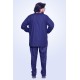 HANGERAGE DOCTOR SCRUB SUIT (FULL SLEEVES , FRONT BUTTONED)_NAVY BLUE_UNISEX