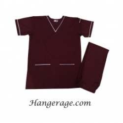 DOCTOR AND STAFF SCRUB SUIT -MAROON AND WHITE COLOUR (UNISEX)