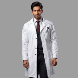 Trendy Doctor Coat | Full Sleeves | 3- Pockets Coat | Knee Length | Unisex