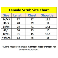  Hangerage Female Scrub Suit |Round Neck | Stylish, Comfortable | Black Color | Ideal For Health care Professionals | Sizes XS - XXL