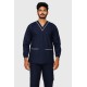  Hangerage Navy blue Scrub Suit| Unisex | Full Sleeves With Rib | Stylish, Comfortable | Full Sleeves | Ideal For Health care Professionals | Sizes S - XXL