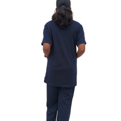 DOCTOR 4-WAY STRETCHABLE SCRUB SUIT -  NAVY BLUE  COLOR | UNISEX PATTERN 