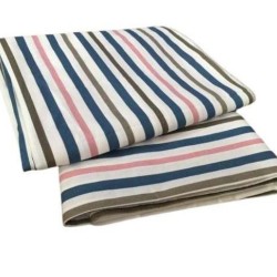 Hangerage Hospital Cotton Besdsheet | Blue & White Stripes Casement Bedsheet (60"x90") with One Pillow Cover (18"x27") 