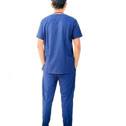 DOCTOR SCRUB SUIT -  NAVY BLUE  COLOR | V  NECK | UNISEX PATTERN 