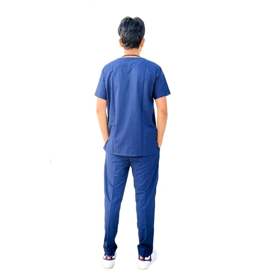 DOCTOR SCRUB SUIT -  NAVY BLUE  COLOR | V  NECK | UNISEX PATTERN 