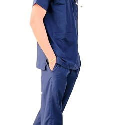 DOCTOR SCRUB SUIT -  NAVY BLUE  COLOR | V  NECK | UNISEX PATTERN 