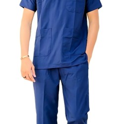 DOCTOR SCRUB SUIT -  NAVY BLUE  COLOR | V  NECK | UNISEX PATTERN 