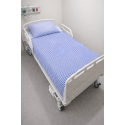 Sky Blue Lining Hospital Bed Sheet – Soft, Breathable & Durable | Size (57 X 90 inches ) | Pack Of 2