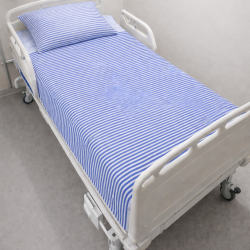 Sky Blue Lining Hospital Bed Sheet – Soft, Breathable & Durable | Size (57 X 90 inches ) | Pack Of 2